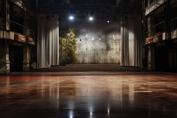 Wall Mural - backstage view of empty ballet stage