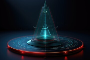 Poster - futuristic quantum radar concept design