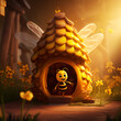 © NoahPhilipp - Biene in der Wabe comic Style Anime kinder Bee in the honeycomb comic style anime kids