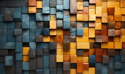 Wall Mural - abstract texture background from colored geometric shapes.