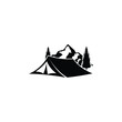 camping tent silhouette