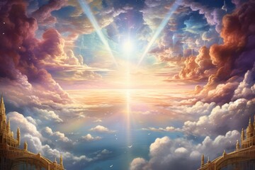 Wall Mural - Heaven, paradise sky, enlightenment and spirituality