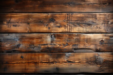 Distressed Wooden Planks Background With Old Rusty Nails Generative AI