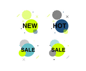 Wall Mural - Sale new Arrival shop product bubble tags. vector illustration