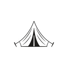 Wall Mural - camping tent silhouette