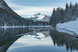 Fototapeta Góry - winter mountain lake 