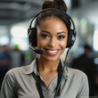 © Avalga - female call center operator wearing headset