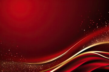 Poster - Red and gold elegant abstract Christmas background, generative ai