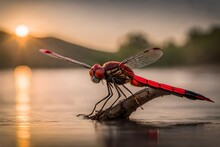Dragonfly On A Leaf