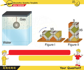 Physics, pressure and lifting force, archimedes principle, pressure of liquids and gases, Pascal's law, pressure of solids, Next generation problems, two boys speech bubble, template, experiment