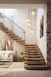 © Boss - Amazing Interior Design of a Modern and Luxurious Apartment with Wooden Stairs and Beautiful Walls.