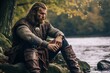 © Boss - A Big Viking Resting near a Lake after Fighting.