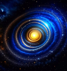 Wall Mural - spiral galaxy against stars and constellations in outer space.andromeda nebula, starry cosmos,univer