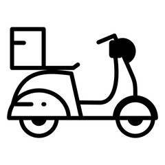 Wall Mural - delivery courier package icon on transparent background