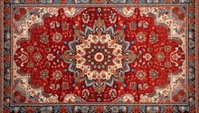 Illustration Of A Vibrant Traditional Turkish Persian Carpet Rug Texture Design