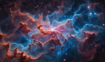 Wall Mural - cosmic artistry nebula against starry backdrop—scientific marvel