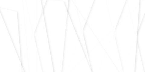 Abstract white and gray square technology lines background.White paper triangles as energy mess abstract pattern in bright light with soft light shadows, corners, top view.