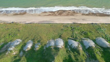 Wall Mural - Svinklovene natural cliffs sea slopes phenomenom in Thy rural Denmark
