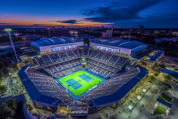 Sticker - Amazing aerial view of a stadium - Generative AI