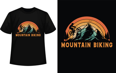 mountains biking t-shirt design. biking t-shirt design.