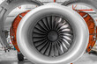 © Connect Images - Open airplane engine in hangar