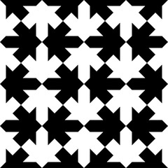 Wall Mural - equivocal figures and fluctuation of attention optical illusion. tile with identical black and white