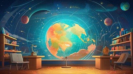 Wall Mural - world background generated by ai