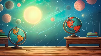 Wall Mural - world background generated by ai