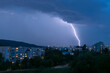Thunderstorm over Northern Zurich (Switzerland) by night