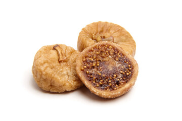 Wall Mural - Dried figs isolated on a white background