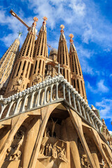 Canvas Print - Sagrada Familia basilica in Barcelona, Catalonia, Spain