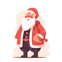 Wall Mural - Abstract drawing Santa Claus. Cute vector illustration