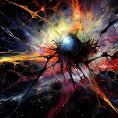 Wall Mural - fractal burst background