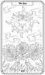 the illustration - card for tarot - The Sun card.