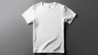 T-shirt mockup template Fashion flat lay product display. Close up. T-shirt is clean and minimalistic. There are no letters or numbers.