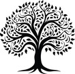 Tree Logo Monochrome Design Style