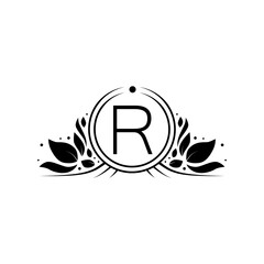 Sticker - Elegant Alphabet Logo R