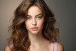 © LomaPari2021 - photograph of A women portrait, Beautiful young caucasian woman with clean fresh skin,generative ai