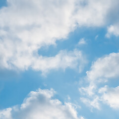 Wall Mural - Background of blue sky with white clouds