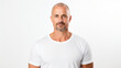 © bmf-foto.de - portrait of an caucasian male model with bald isolated against a white background