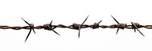 A Barbed Wire Isolated On White Background