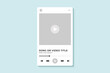 Podcast music player frame mockup vector design interface. Video player design template mockup fit for web or mobile app