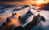 Fototapeta Krajobraz - Góry pokryte mgłą