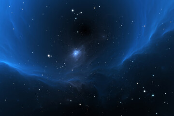 Wall Mural - Fantasy space nebula. Giant interstellar cloud with stars
