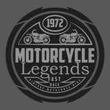 Fototapeta  - Motorcycle badge. t shirt graphics  . Artwork. vector