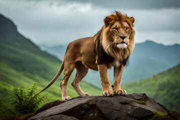 Wall Mural - lion in the wild