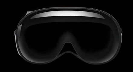 High-tech futuristic technology Advanced Vision pro virtual reality glasses innovative technology, isolated on black background. Generative AI