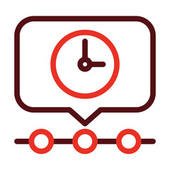 Time Line Thick Line Two Colors Icon Design