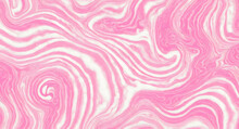 Pastel Pink Seamless Marble Pattern With Psychedelic Swirls. Vector Liquid Acrylic Texture. Flow Art. Trippy 70s Textile Background. Tie Dye Simple Artistic Effect