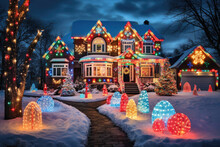 Decorated Houses With Christmas Lights